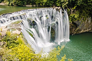 Long Exposure Shot of the Shifen Waterfall in Taiwan