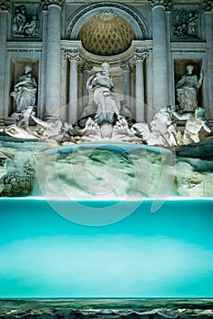 Trevi fountain by night