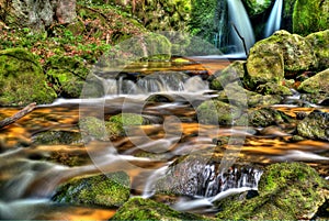 Long exposure shot of the waterfall in Osterreich, Austria