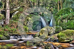 Long exposure shot of the waterfall in Osterreich, Austria