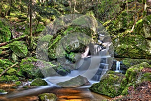Long exposure shot of the waterfall in Osterreich, Austria photo