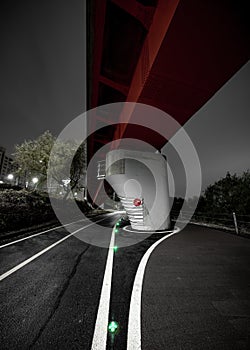 Ponte girare la strada di notte Seul Sud 