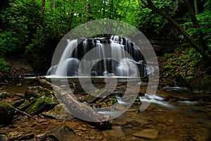 Long Exposure of Upper Falls of Left Fork Holly River - Cascade Waterfall - Holly River State Park - West Virginia