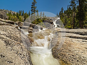 Long exposure view of Bassi falls in northern california