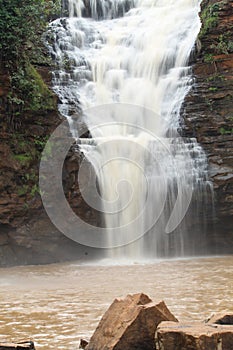 Long Exposure View of Tirathgarh Waterfall