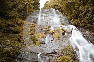 Long exposure of waterfall on Appalachian trail