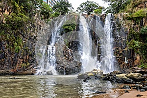 Long exposure of Waterfall Bay waterfall in Hong Kong