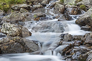 Long exposure waterfall near Soulcem lake