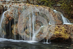 Long exposure waterfall in Romania - Long exposure Beusnita River in Cheile Nerei Natural Park, Romania