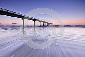 Long exposure of waves at New Brighton Beach