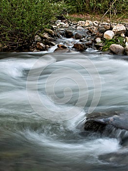 long exposure on the whirlpools of a Bolognese stream