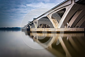 Long exposure of the Woodrow Wilson Bridge, in Alexandria, Virginia. photo