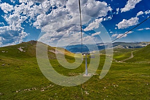 Long Funiculars ropeway line in Scenic Mountains