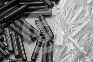 long glass fiber polymer resin with pure glass fiber photo
