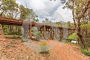 Long Gully Bridge Historic bridge over the Murray River destroyed by Lower Hotham forest fire