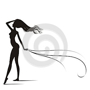 Long Hair Beauty Silhouette Two