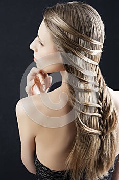 Long hair and fashion hairstyle,