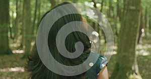 Long Hair Girl in Forest