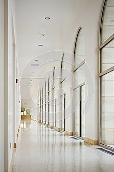 Long Hallway Corridor White