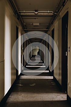 Long Hallway with Many Doors - SCI Cresson Prison / Sanatorium - Pennsylvania photo