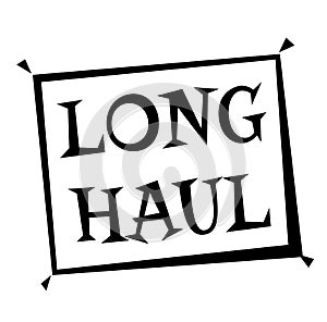 LONG HAUL stamp on white