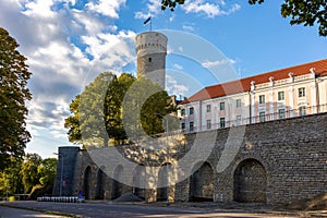 Long Herman tower in old town, Tallinn, Estonia