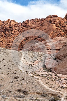 Long hiking trail leading into the wilderness