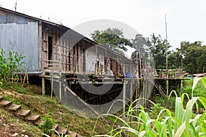 Long house of the Iban tribe