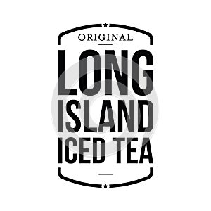 Long Island Iced tea coctail sign vintage