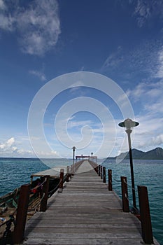 Long jetty in semporna island