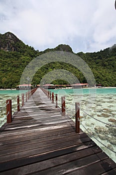 Long jetty in semporna island