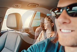 Long journey in car with daddy