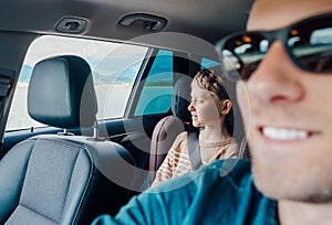 Long journey in car with daddy