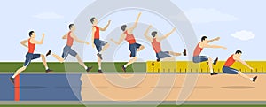 Long jump illustration.