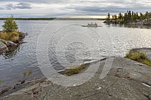 Long Lake on the Canadian Shield at Yellowknife