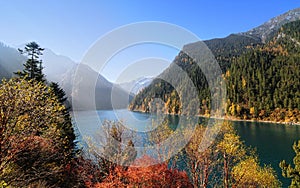 Long Lake at the Jiuzhaigou National Park in Sichuan, China
