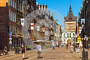 Long Lane and Golden Gate in Gdansk