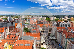 The Long Lane of the old town in Gdansk