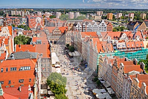 The Long Lane of the old town in Gdansk