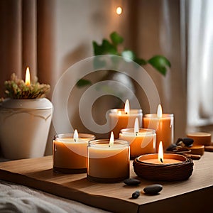 Long lasting candles lighing up a room