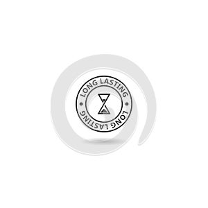 Long lasting sand clock icon with shadow