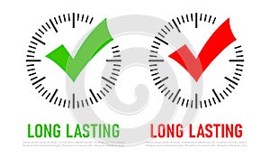 Long lasting vector icon