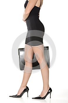Long legs of business woman