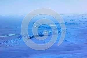Long line of compression of ice fields photo