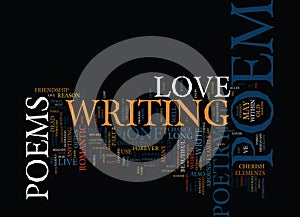 Long Live The Love Poem Text Background Word Cloud Concept