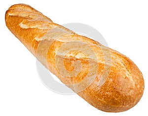 Long loaf. French bread isolated on the white background