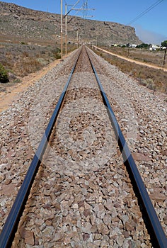 A long and lonesome set of railway tracks
