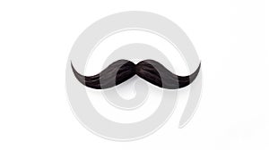 Long moustache isolated on white background