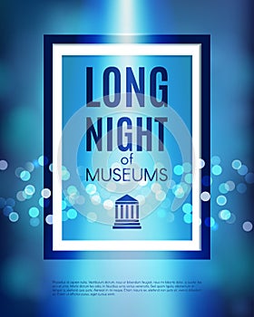 Long Night of Museums vector poster