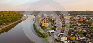 Long Panoramic View Charleston West Virginia Capitol City